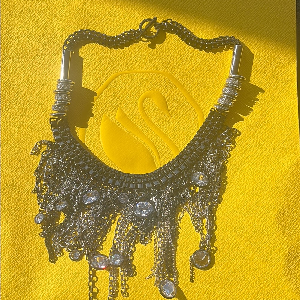 Intricate Silver Filigree Necklace with Cascading Layers